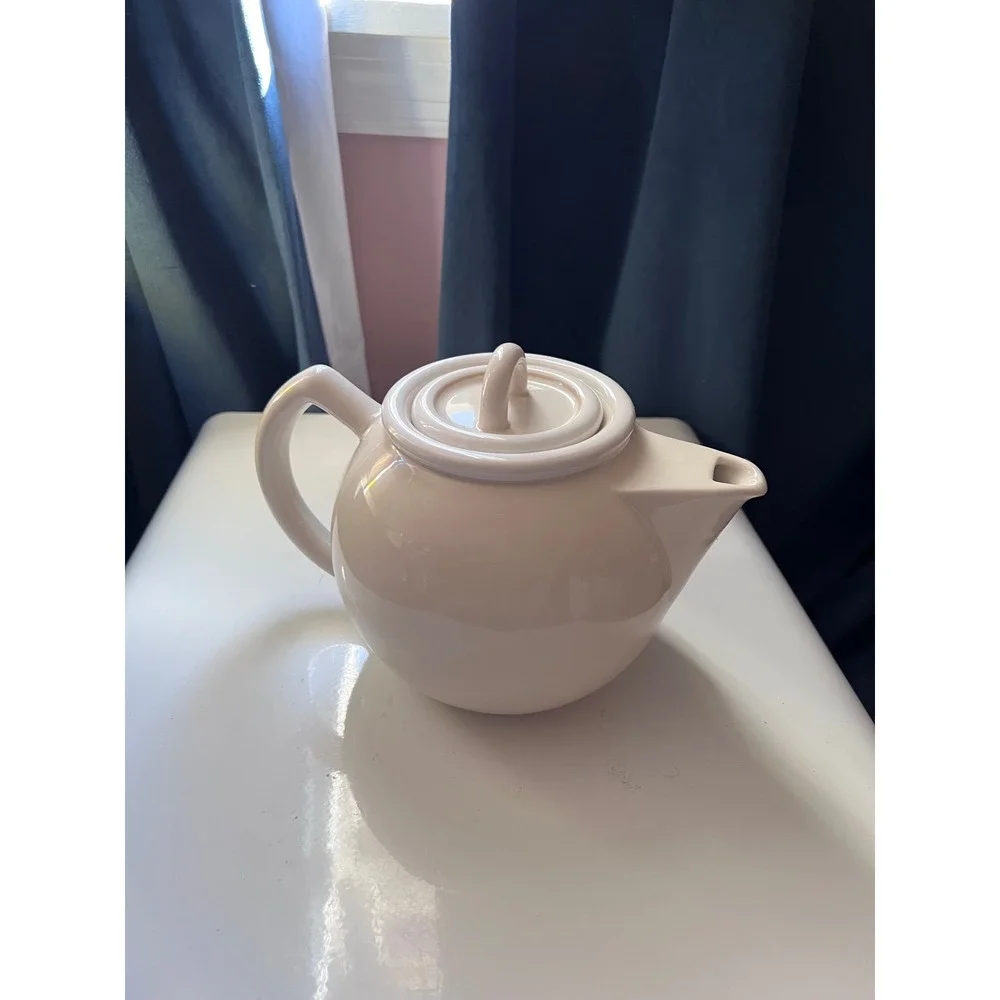 Vintage Epoch Cream Ceramic Teapot Sugar Bowl and Creamer Set Korea Stoneware‎